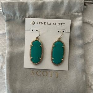 Kendra Scott Teal Danielle earrings.